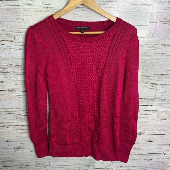 Banana Republic Sweaters - Banana republic pink knit sweater size small